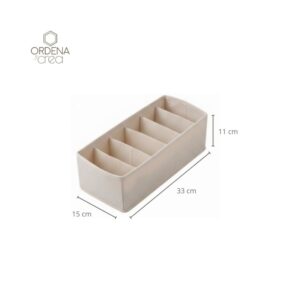 Caja de tela con divisiones mediana