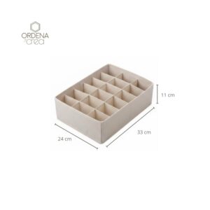 Caja de tela con divisiones grande
