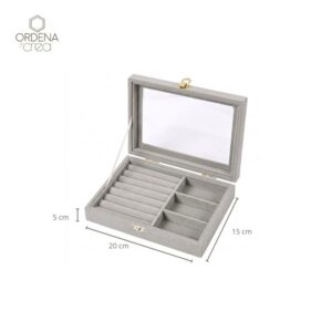 Joyero 3 compartimentos y anillos