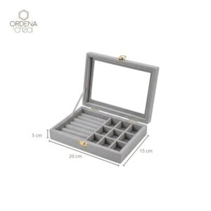 Joyero 9 compartimentos y anillos