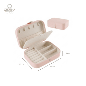 Joyero de viaje grande rosado