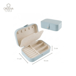 Joyero de viaje grande celeste