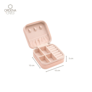 Joyero de viaje pequeño rosado