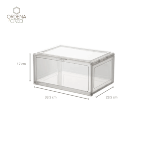 Caja de zapatos baja transparente