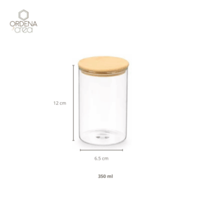 Contenedor redondo de vidrio 350 ml