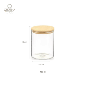 Contenedor redondo de vidrio 400 ml