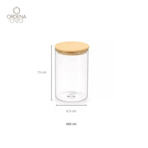 Contenedor redondo de vidrio 450 ml