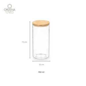 Contenedor redondo de vidrio 950 ml