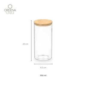 Contenedor redondo de vidrio 950 ml